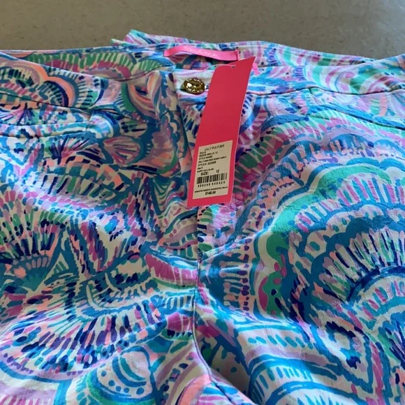 Lilly Pulitzer NWT Kelly Ankle Skinny Pants Happy as a Clam pattern size 12 - Picture 6 of 11